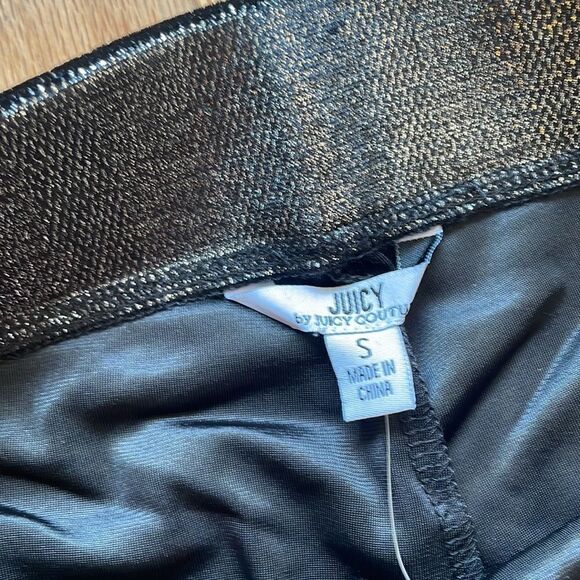 NWT Juicy Couture shine velour mid rise wide leg pants S - Picture 8 of 10